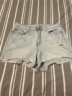 YMI Light Blue Distressed Denim Shorts